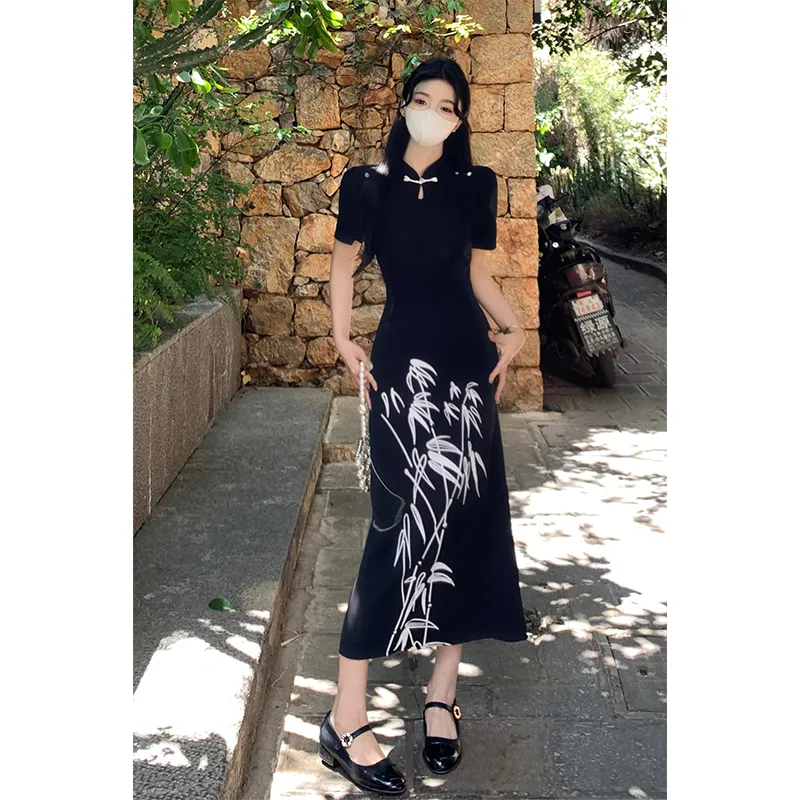 Mu Xiao Xin Short Sleeved Dress Women's-1