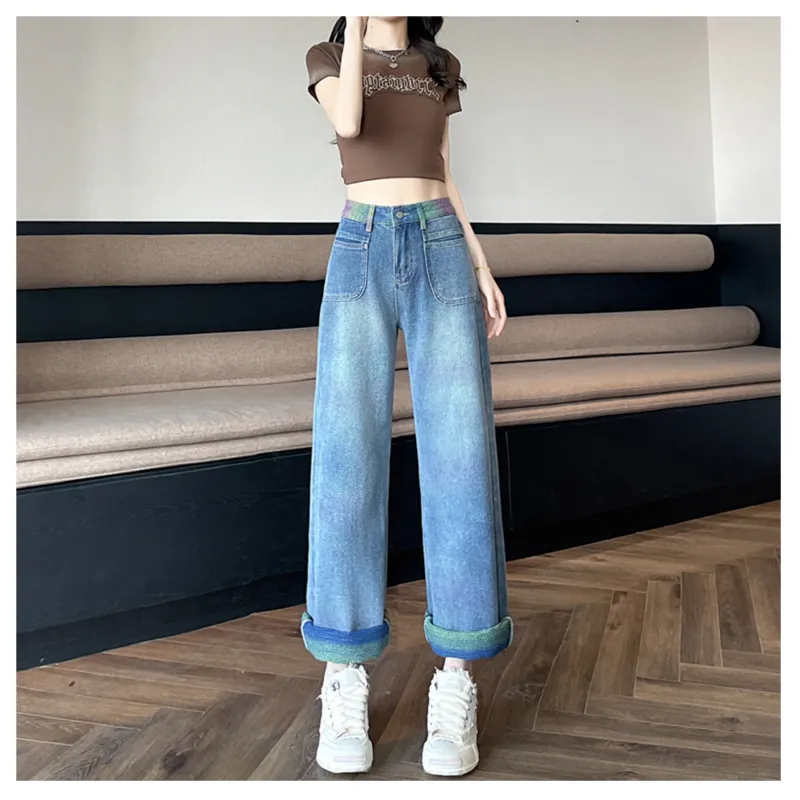 Mu Xiao Xin Jeans Women's Vintage Blue-3