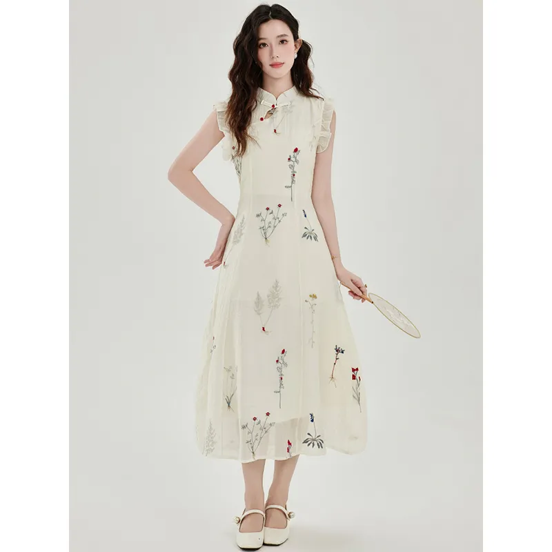Mu Xiao Xin Sleeveless Dress Women's-4