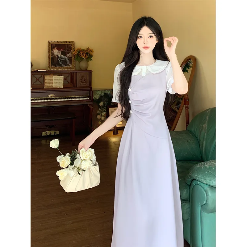 Mu Xiao Xin Short Sleeved Dress Women's-4
