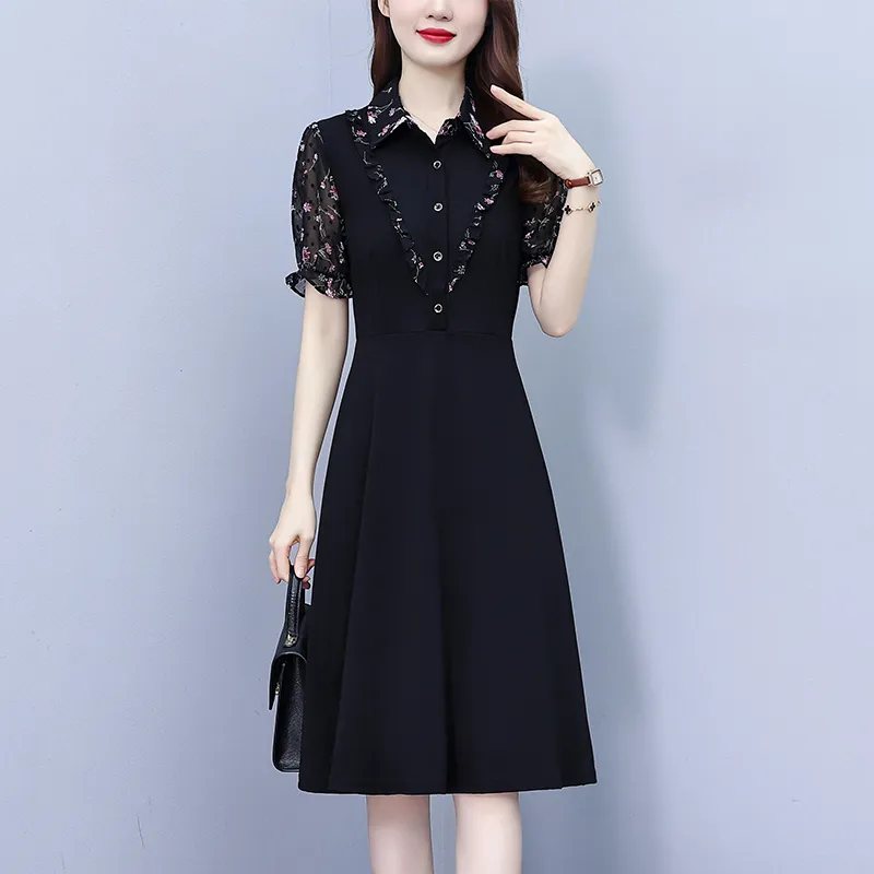 Mu Xiao Xin Short Sleeved Dress Women's-2