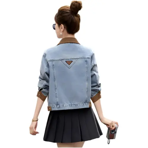 Mu Xiao Xin Denim Jacket Women's Blue