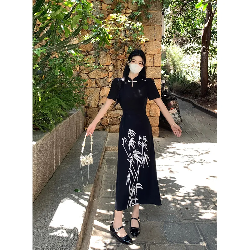 Mu Xiao Xin Short Sleeved Dress Women's-3