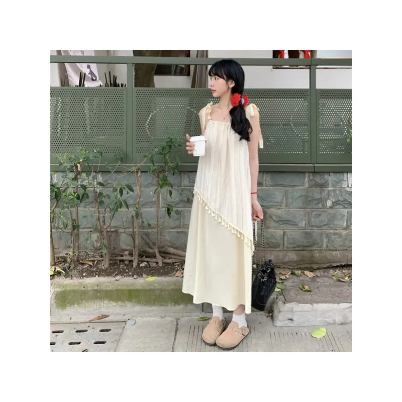 Mu Xiao Xin Slip Dress Women's Apricot-1