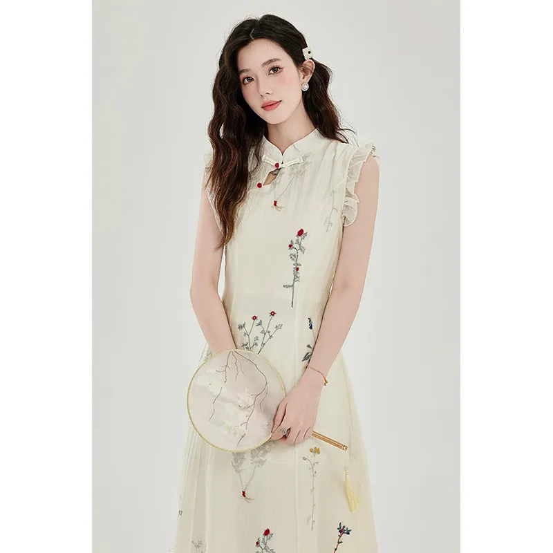 Mu Xiao Xin Sleeveless Dress Women's-5