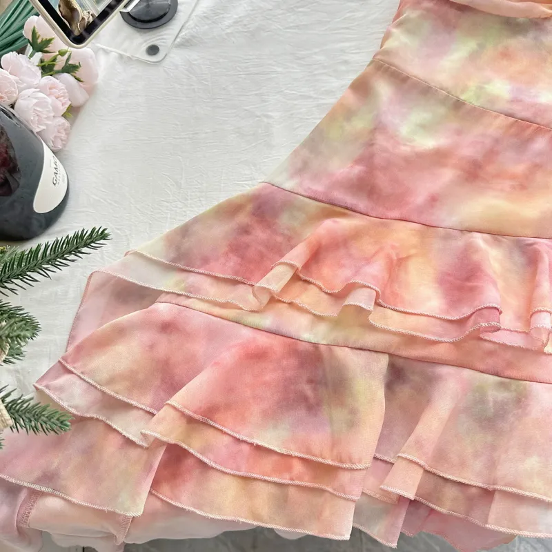 Mu Xiao Xin Slip Dresses Women's Pink Dresses-2