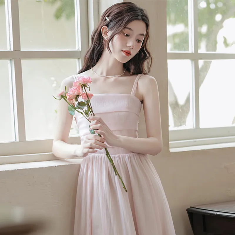Mu Xiao Xin Slip Dresses Women's Lotus Color-2