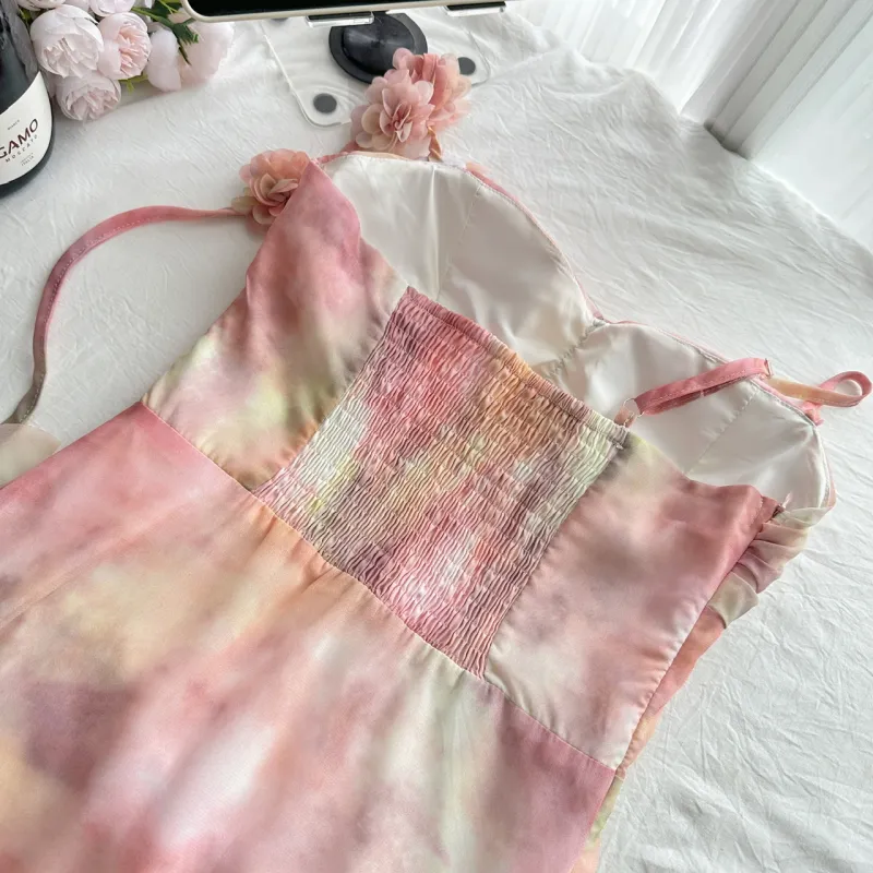 Mu Xiao Xin Slip Dresses Women's Pink Dresses-4