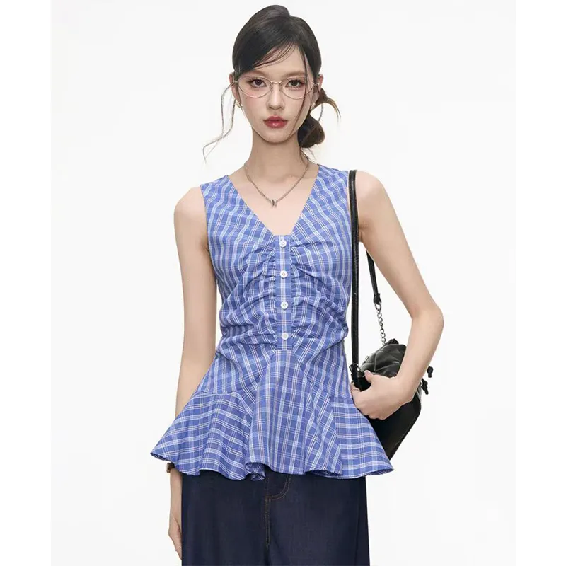 Mu Xiao Xin Shirts Women's Blue-1