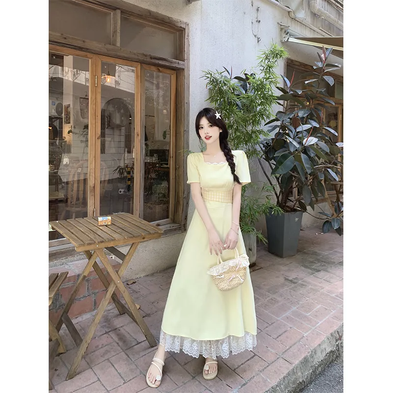 Mu Xiao Xin Short Sleeved Dress Women's-5