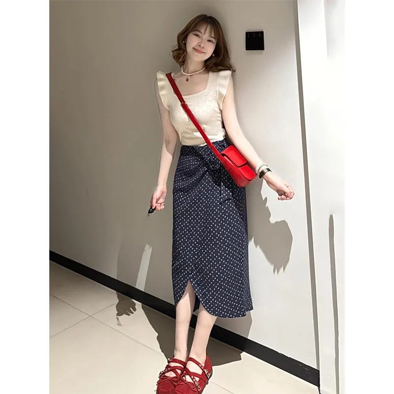 Mu Xiao Xin Two Piece Skirt Sets Women's-2
