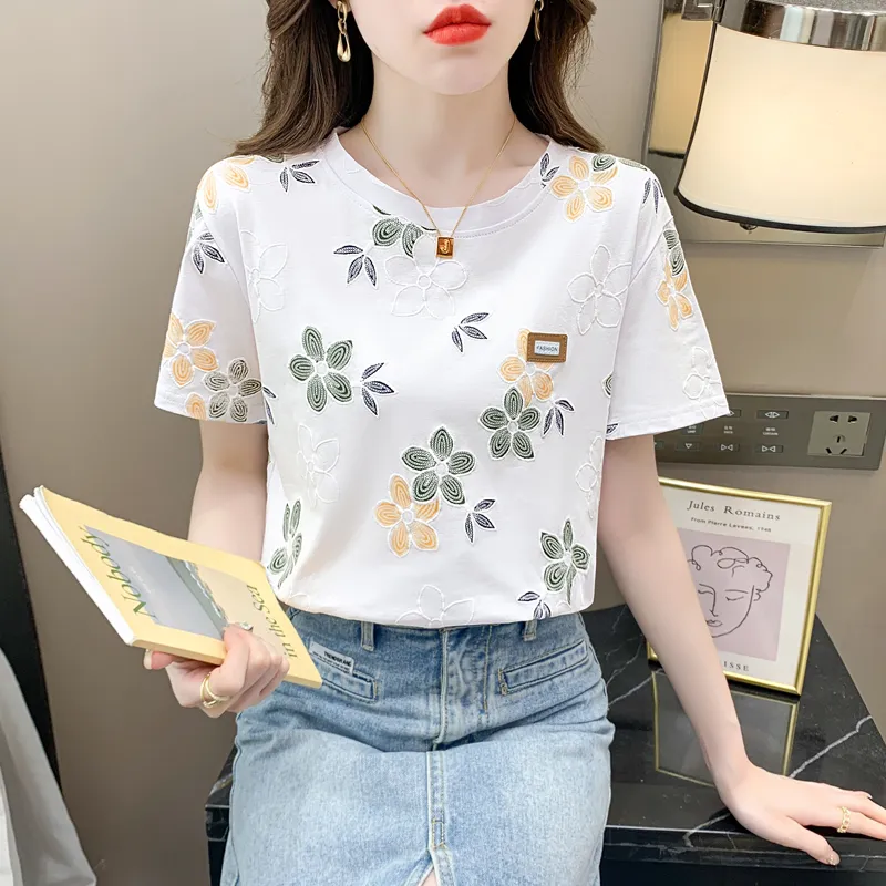 Mu Xiao Xin T Shirt Women's White-5