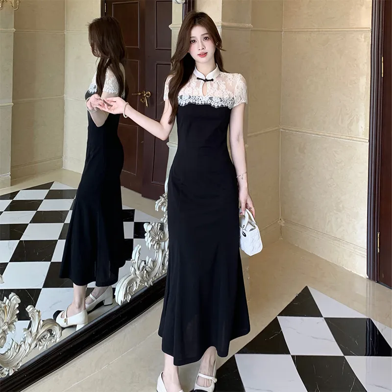 Mu Xiao Xin Short Sleeved Dress Women's-2