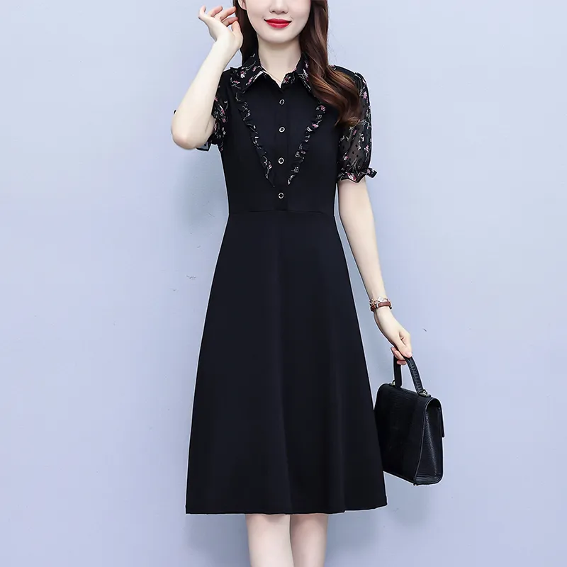 Mu Xiao Xin Short Sleeved Dress Women's-4
