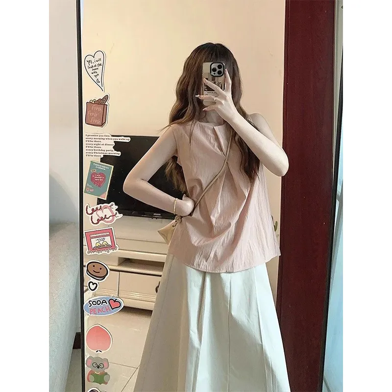 Mu Xiao Xin Two Piece Skirt Sets Women's-3