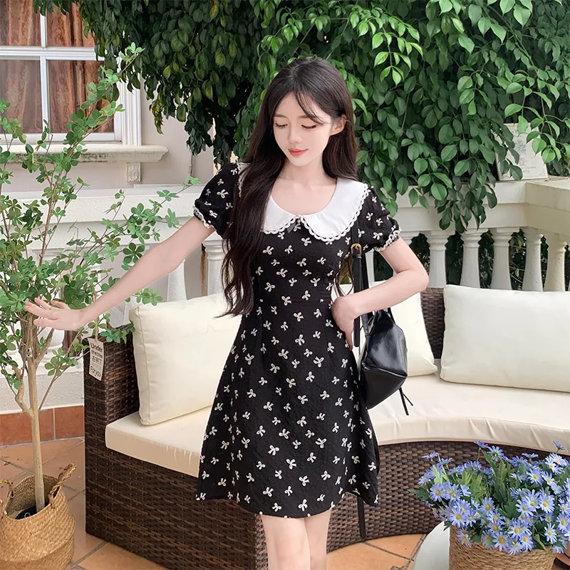 Mu Xiao Xin Short Sleeved Dress Women's-1