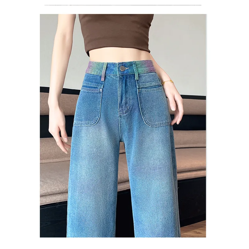 Mu Xiao Xin Jeans Women's Vintage Blue-2