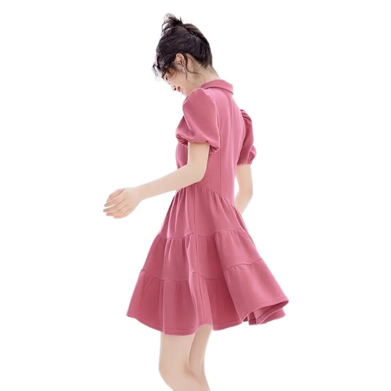 GUAILILUOLI Short Sleeved Dress Women's-2
