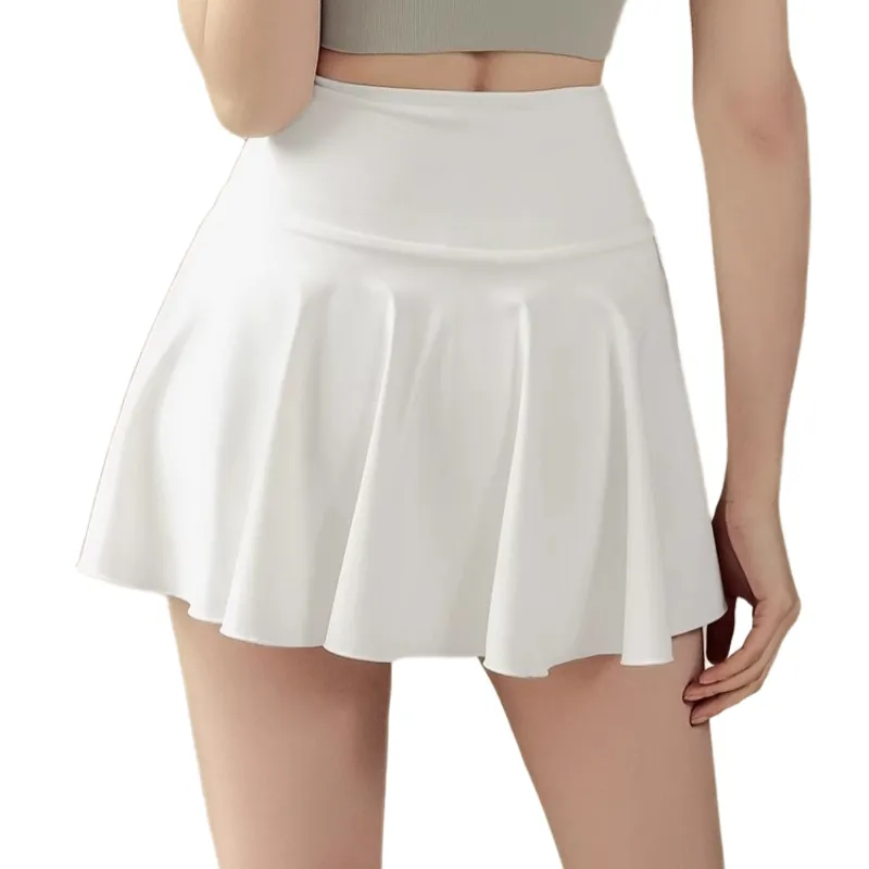 GUAILILUOLI Yoga Skirts Women's White-1
