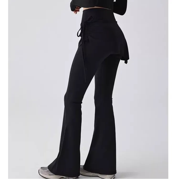 GUAILILUOLI Yoga Pants Women's Black-1