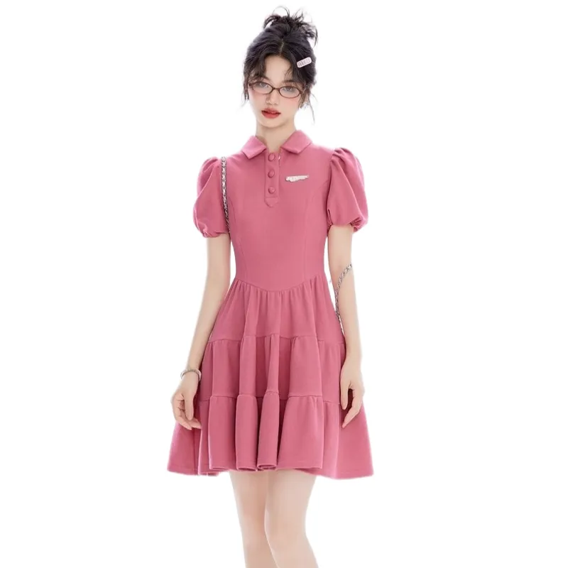 GUAILILUOLI Short Sleeved Dress Women's-1