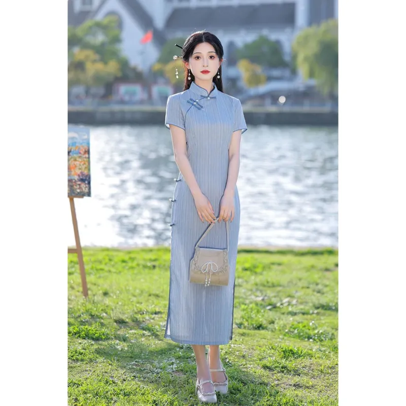 MDEHT Cheongsams Women's Blue-6