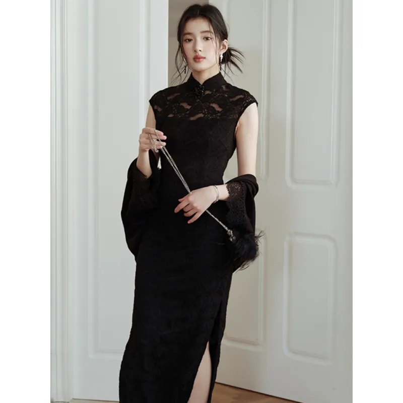 MDEHT Cheongsams Women's Black-2