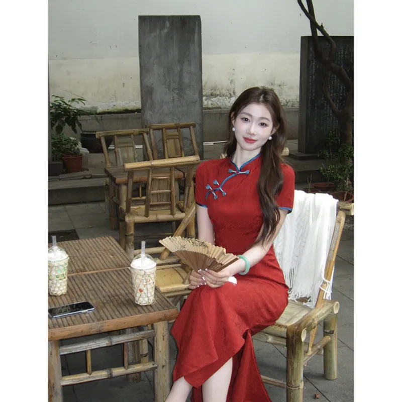 MDEHT Cheongsams Women's Red-1