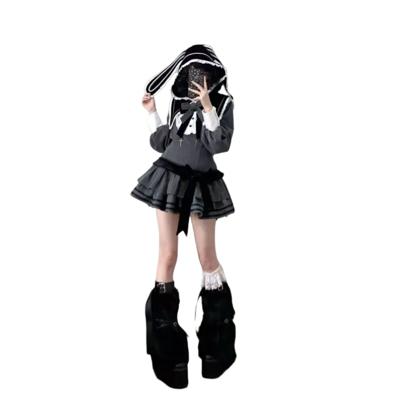 MDEHT Lolita Dresses Women's Dark Gray-2