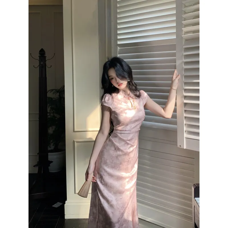 MDEHT Cheongsams Women's Dusty Pink-3
