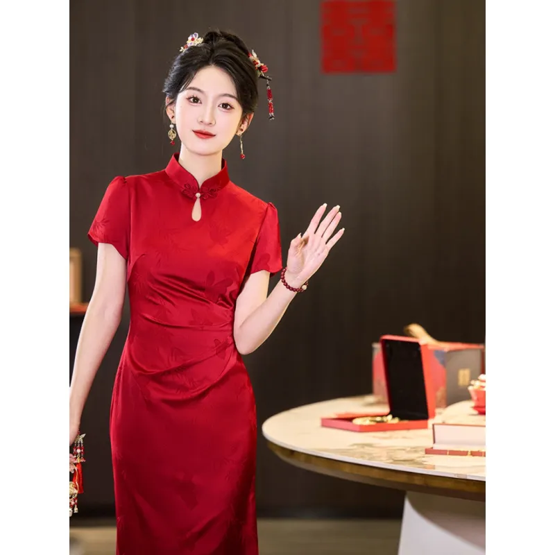 MDEHT Cheongsams Women's Red-4