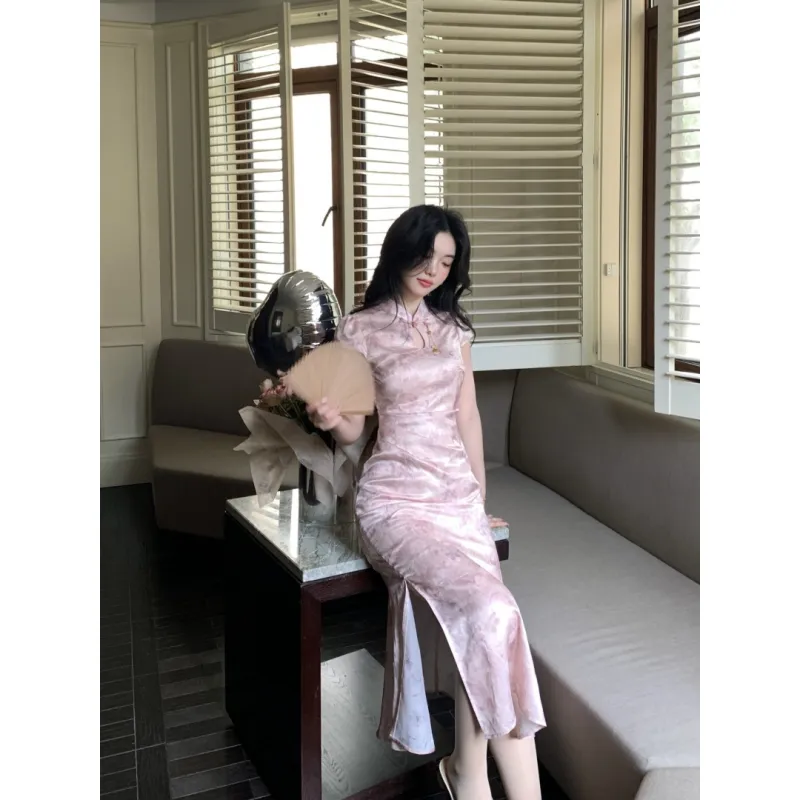 MDEHT Cheongsams Women's Dusty Pink-2