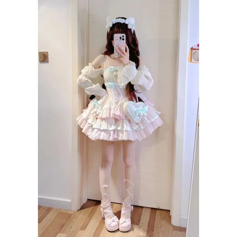 MDEHT Lolita Dresses Women's Pink-3