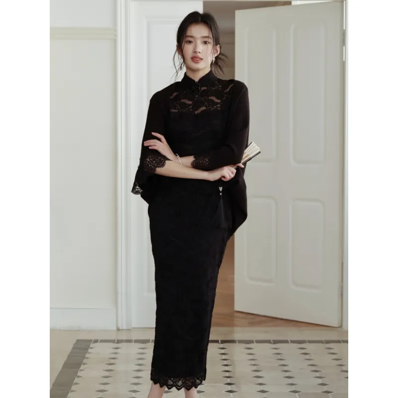 MDEHT Cheongsams Women's Black-4