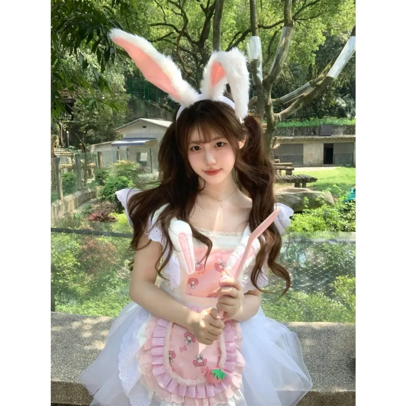 MDEHT Lolita Dresses Women's Top+Camisole Apron+Petticoat-1