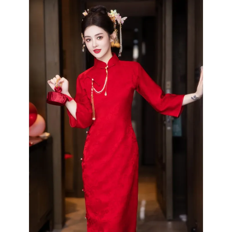 MDEHT Cheongsams Women's Red-1