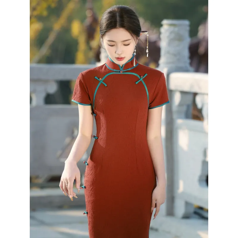 MDEHT Cheongsams Women's Red-1
