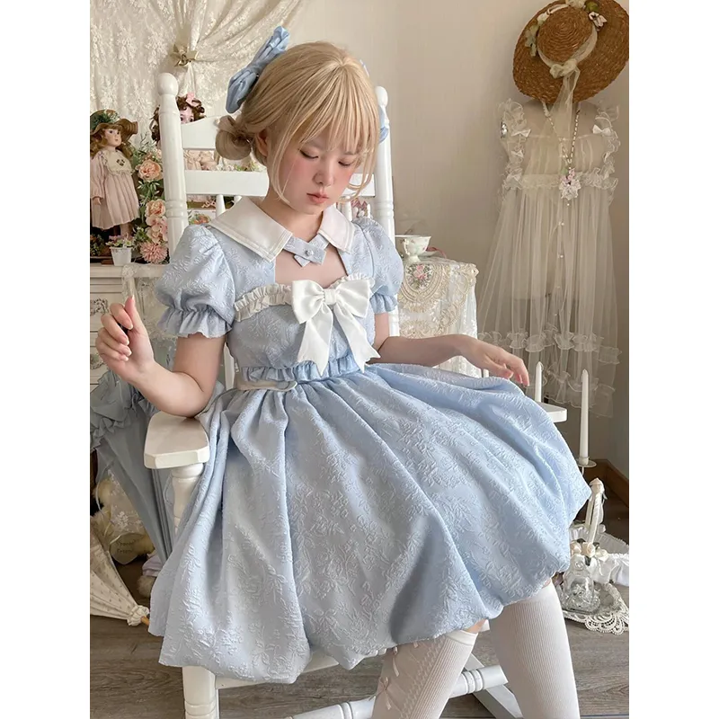 MDEHT Lolita Dresses Women's Light Blue-4
