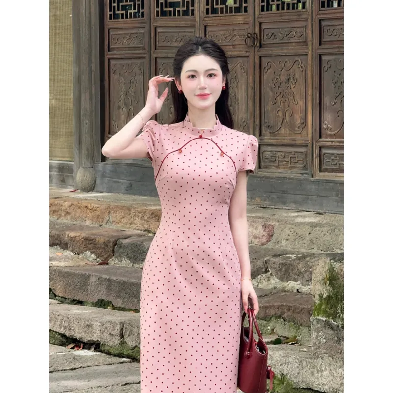 MDEHT Cheongsams Women's Pink-3