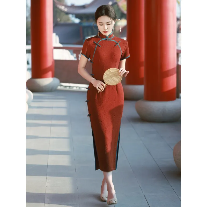 MDEHT Cheongsams Women's Red-2