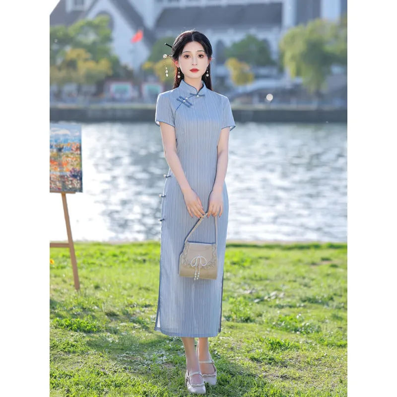 MDEHT Cheongsams Women's Blue-1