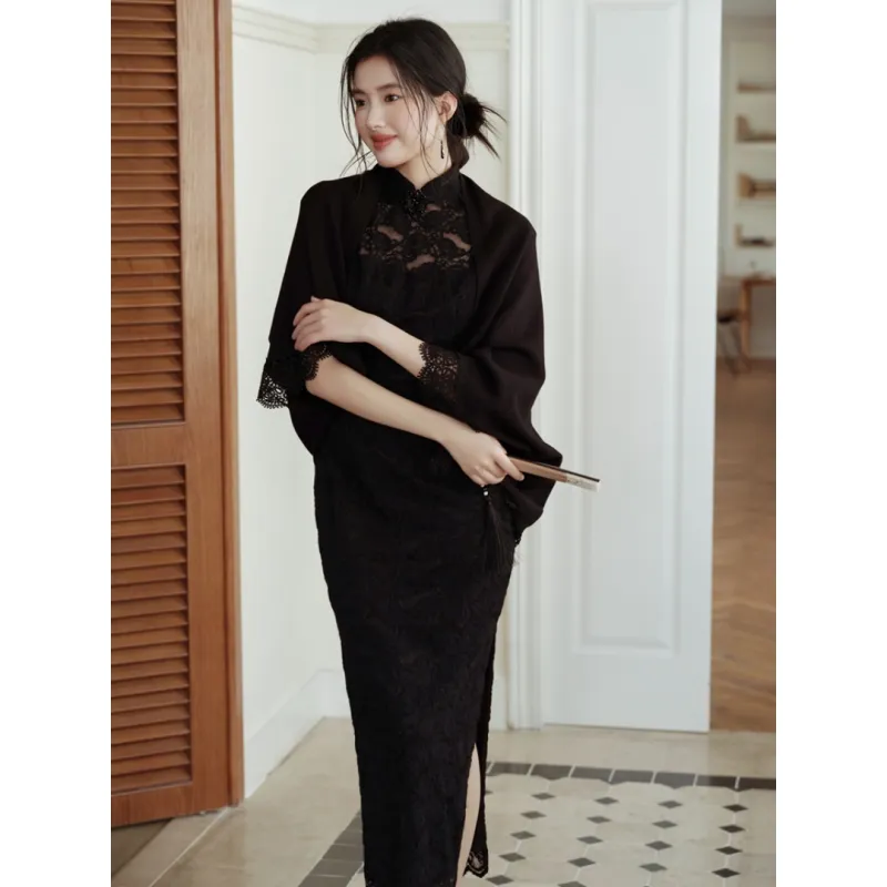 MDEHT Cheongsams Women's Black-3