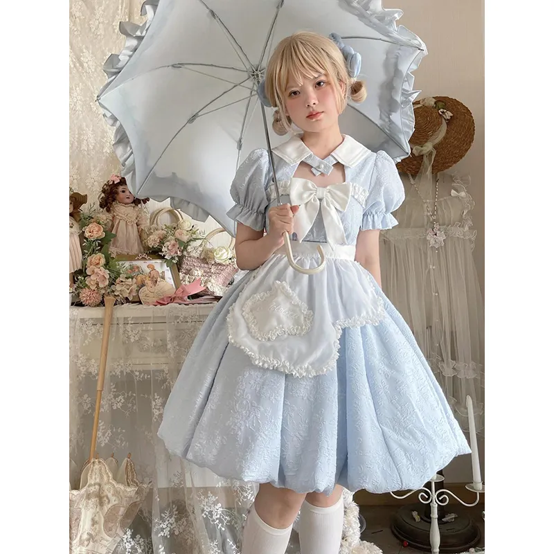 MDEHT Lolita Dresses Women's Light Blue-3