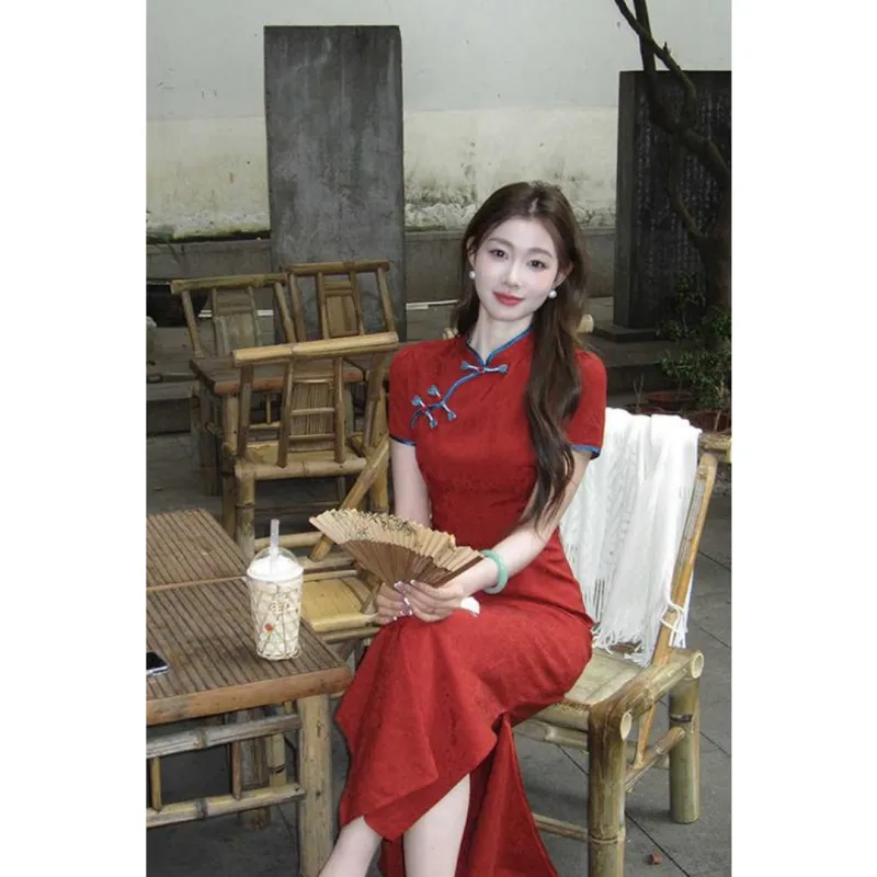 MDEHT Cheongsams Women's Red-6