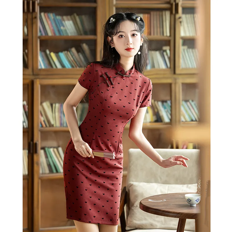 MDEHT Cheongsams Women's Red-2