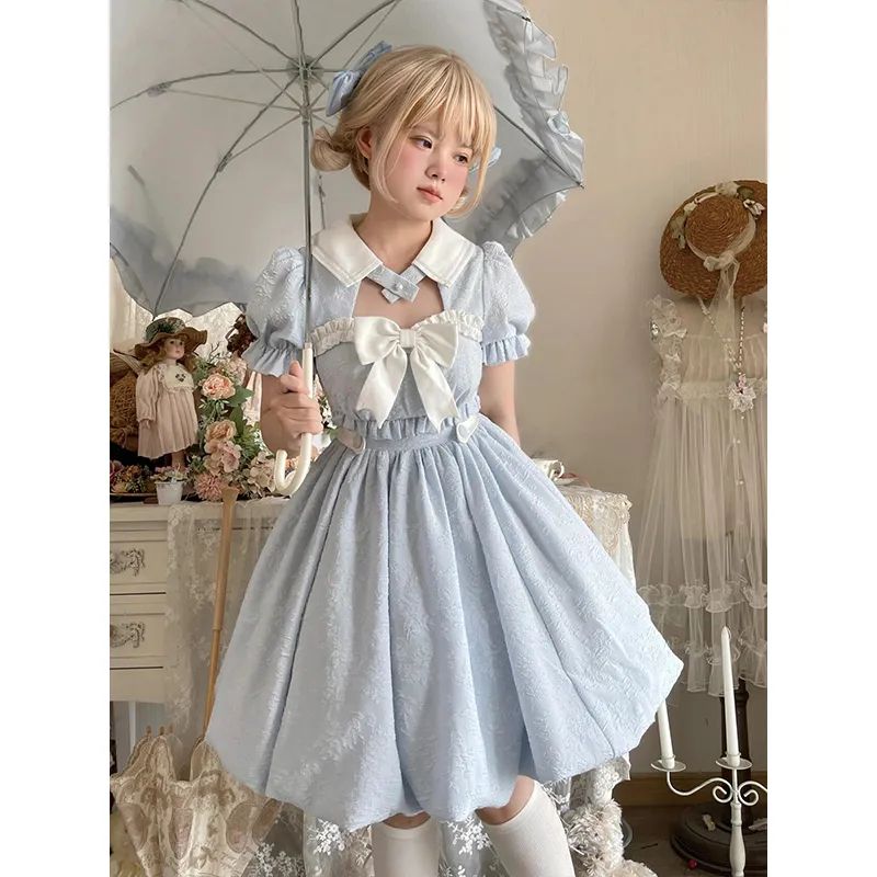 MDEHT Lolita Dresses Women's Light Blue-5