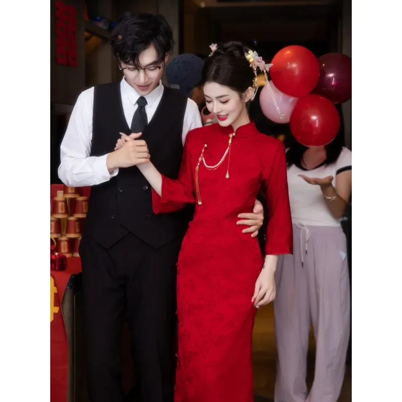 MDEHT Cheongsams Women's Red-4