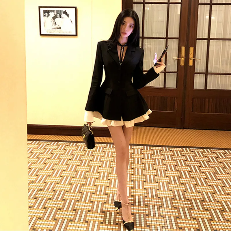MDEHT Two Piece Skirt Sets Women's Black-2