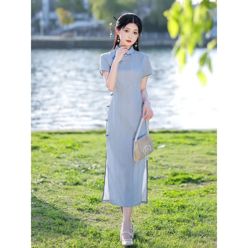 MDEHT Cheongsams Women's Blue-2