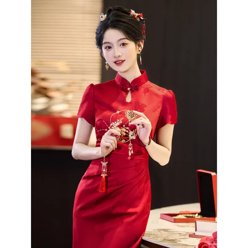 MDEHT Cheongsams Women's Red-2